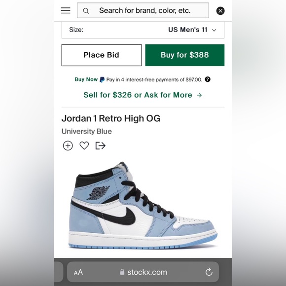 Air Jordan Retro 1 “University Blue” - Picture 5 of 5